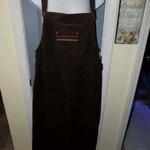 VINTAGE TRUE BLUE CASUAL SPORTSWEAR SLEEVELESS BROWN DRESS SIZE L WOMEN'S EUC